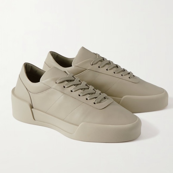 FEAR OF GOD Men's Aerobic Low top Leather Sneakers color: taupe Eu 46 US 13 - Picture 3 of 17